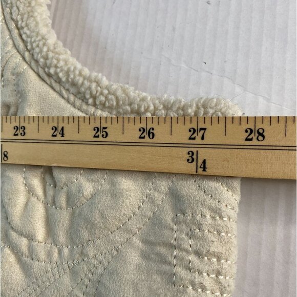 Denim & Co. NWT Womens Quilted Lined Ivory Polyester Sleeveless Vest Size 3X - Picture 6 of 11